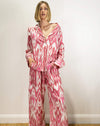 Ikat Jaipur Pink Long Pj Set