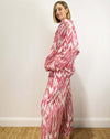 Ikat Jaipur Pink Long Pj Set