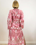 Ikat Jaipur Pink Long Robe